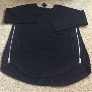 INC Deep Black Knit Sweater Size 1x